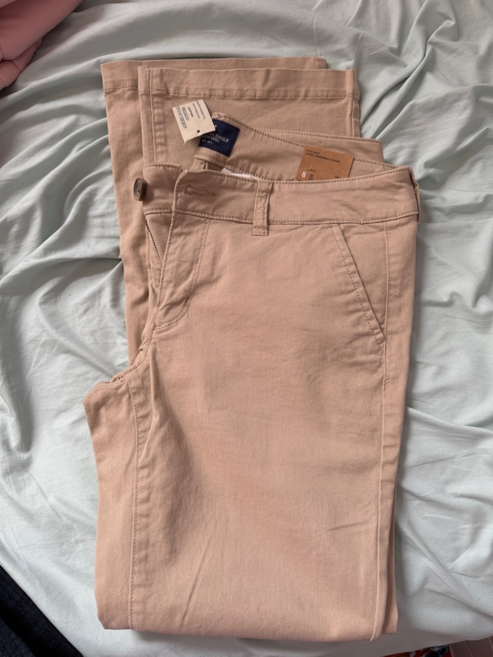 American Eagle Outfitters Tan Kick Boot Chino Pants
